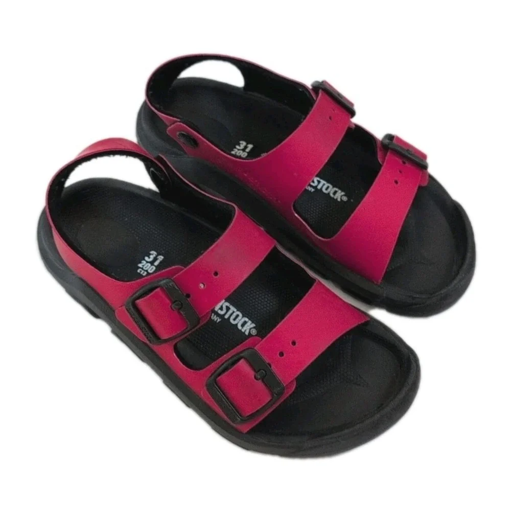 Birkenstock Kids Mogami Sandals Active Red Birko Flor Sandals Size 31 US 13-13.5